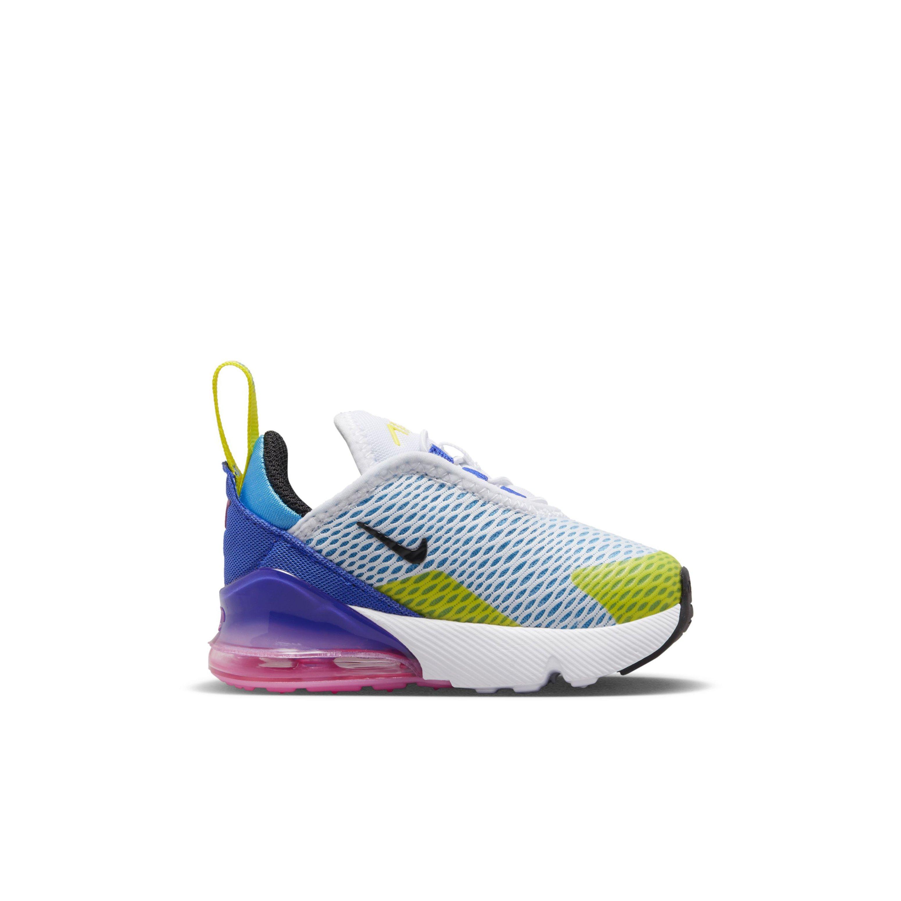 Nike Air Max 270 White Black Hyper Royal Pink Spell Infant Girls Shoe Hibbett